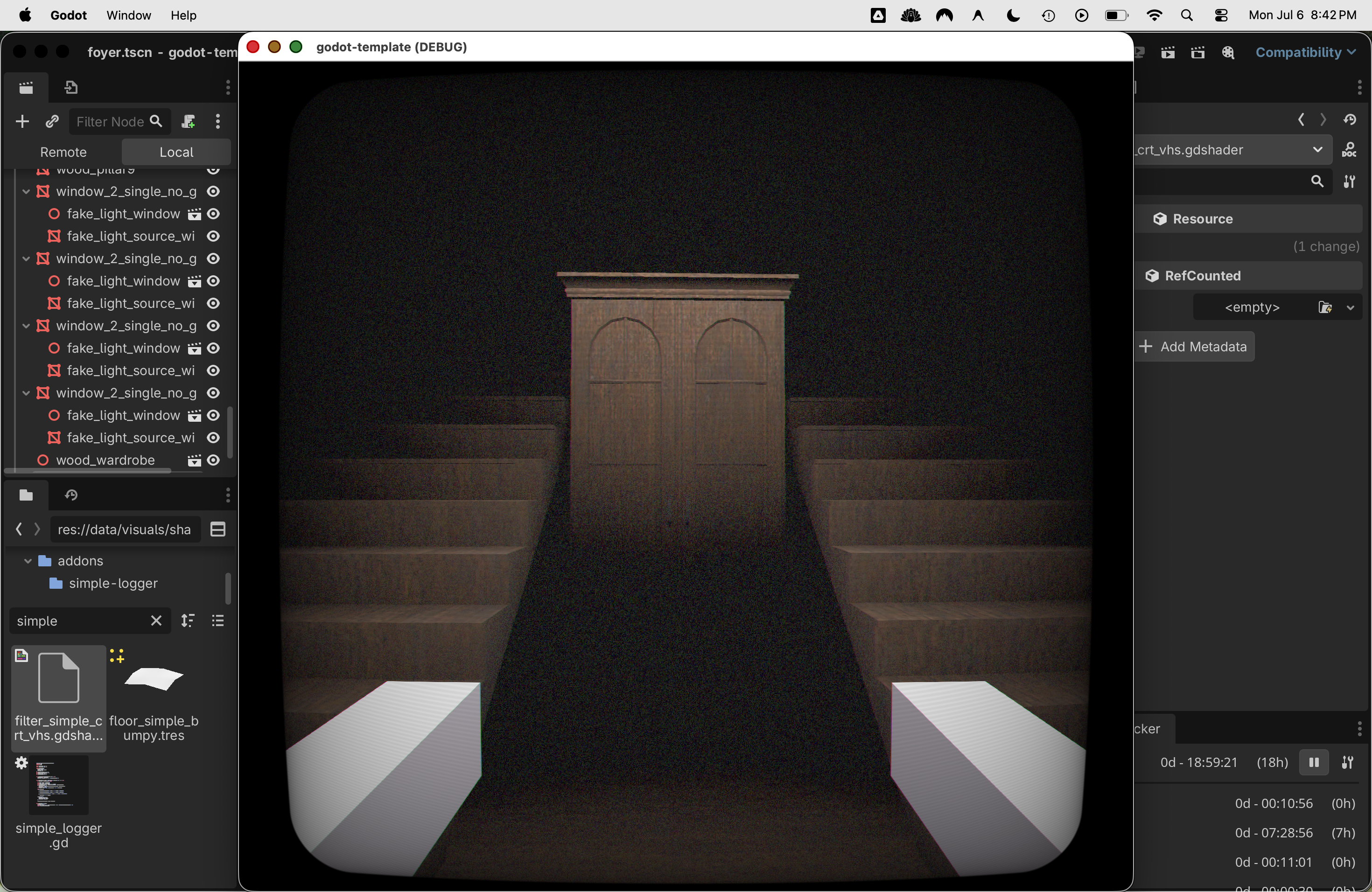 dark dresser stairs